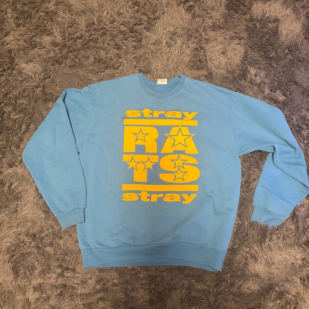 Stray Rats Star Bar Crew Neck Sweatshirt hype beast 100 % Authentic size large